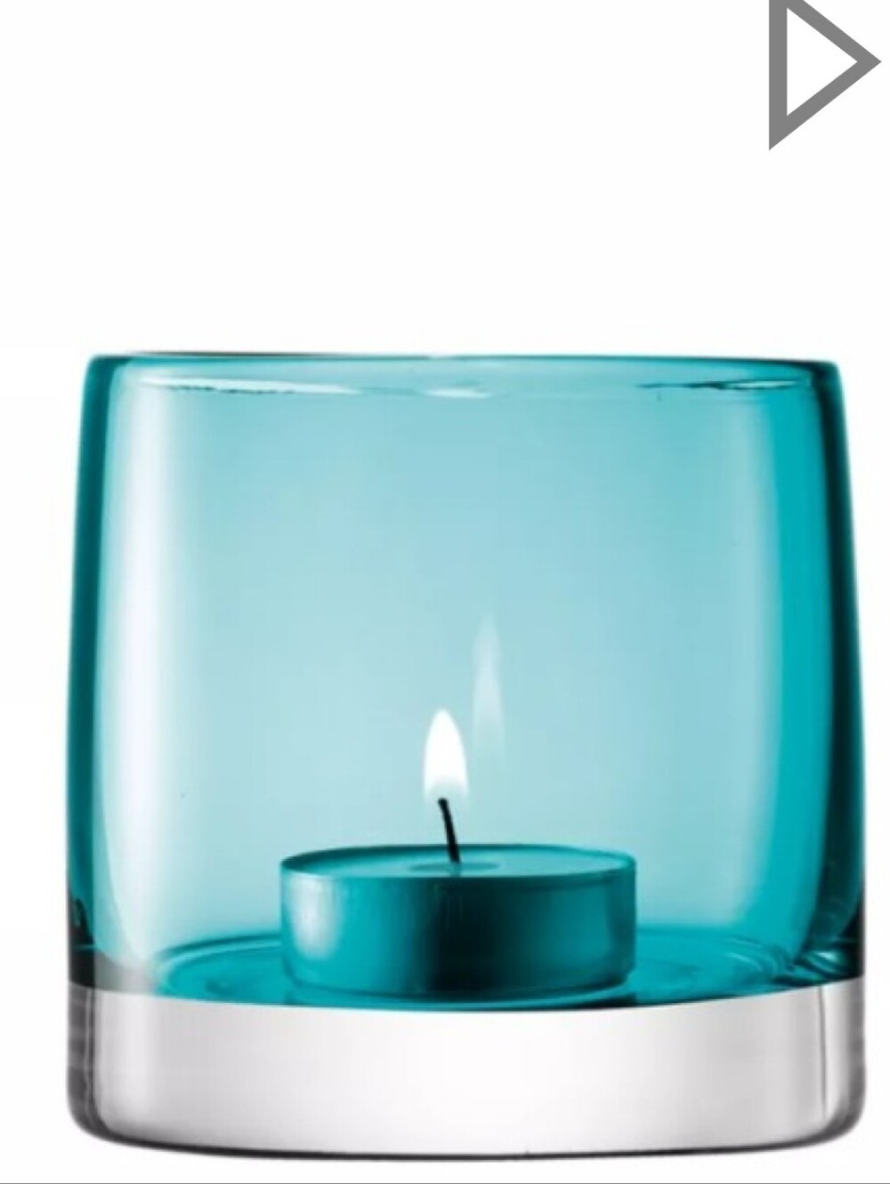 LSA International Handmade Turquoise Blue Tealight Candle Holder 3x3" NWOT